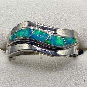 Sterling Silver AK Opal Ring
